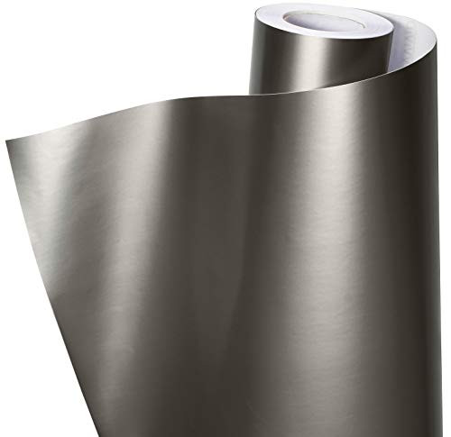VViViD- Premium Charcoal Grey Satin Semi-Gloss Adhesive Vinyl Wrap Roll -1-2ft by 5ft-