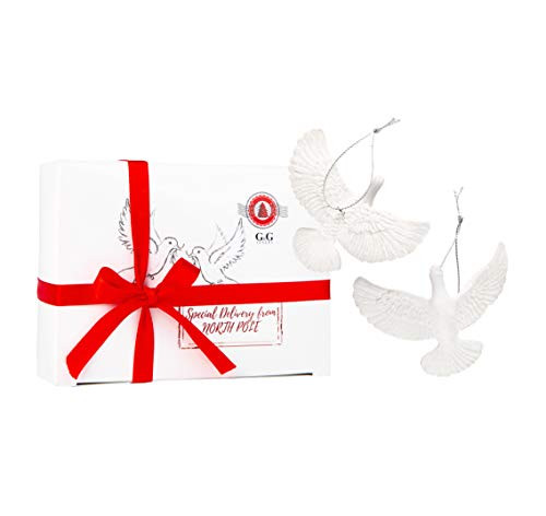 GandG Style Friendship Doves -Home Alone 2- Christmas Ornament Set of Two Doves- Best Gift for Someone Special-