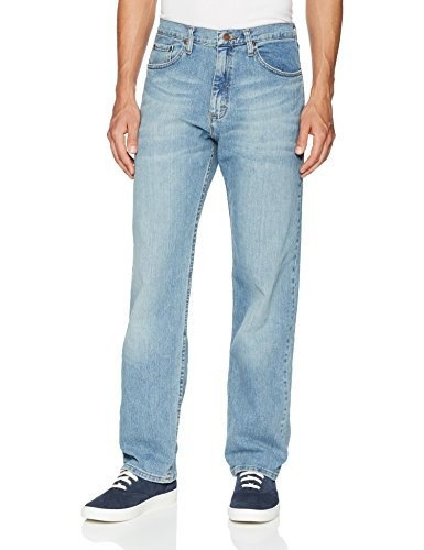 Wrangler Authentics Mens Authentics Relaxed Fit Jean  Bleached Denim Flex  32W x 30L