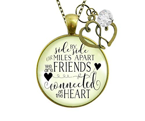 Gutsy Goodness 36 Best Friends Necklace Side by Side Long Distance Quote Gift Jewelry Gutsy Goodness 36 Best Friends Necklace Side by Side Long Distance Quote Gift Jewelry