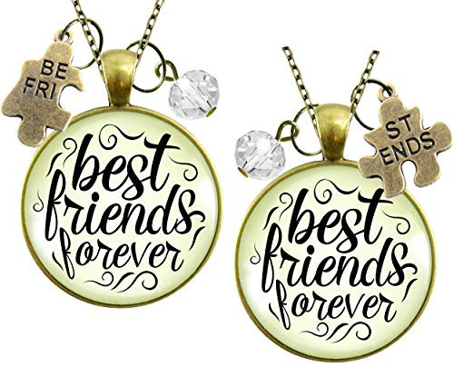 Gutsy Goodness 24 Best Friends Forever Necklaces Set of 2 Bff Quote Jewelry Charm Gutsy Goodness 24 Best Friends Forever Necklaces Set of 2 Bff Quote Jewelry Charm