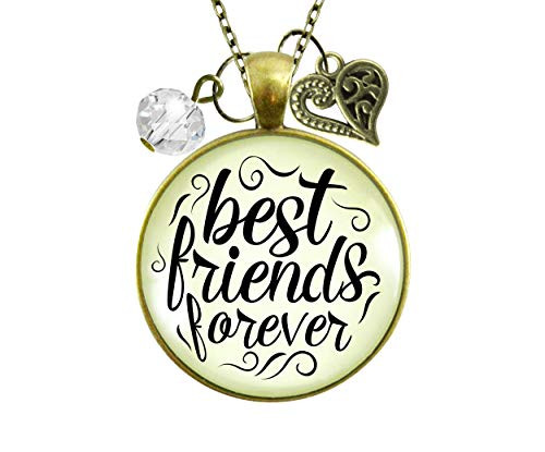 Gutsy Goodness 24 Best Friends Forever Necklace Long Distance BFF Jewelry Quote Gutsy Goodness 24 Best Friends Forever Necklace Long Distance BFF Jewelry Quote