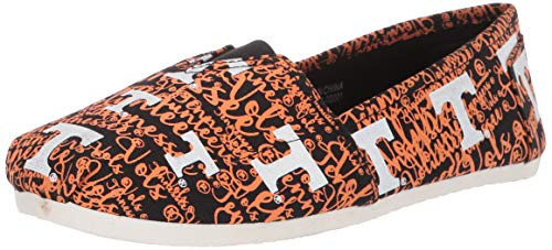 FOCO NCAA Tennessee Volunteers College Canvas Script Print Slip On Shoes  Medium-7-8  Team Color