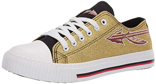 FOCO NCAA Florida State Seminoles Womens Glitter Low Top Canvas Shoesglitter Low Top Canvas Shoes  Team Color  9-X-Large