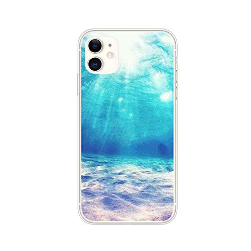 FancyCase Compatible with iPhone 11-New Scenic Pattern Soft Silicone Protective iPhone 11 Case by FancyCase -Ocean Floor-