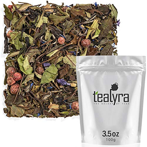 Tealyra - White Champagne - White Loose Leaf Tea - High level of Antioxidants - Natural - Healthy Tea - Hot and Iced Tea - Caffeine Level Low - 100g -