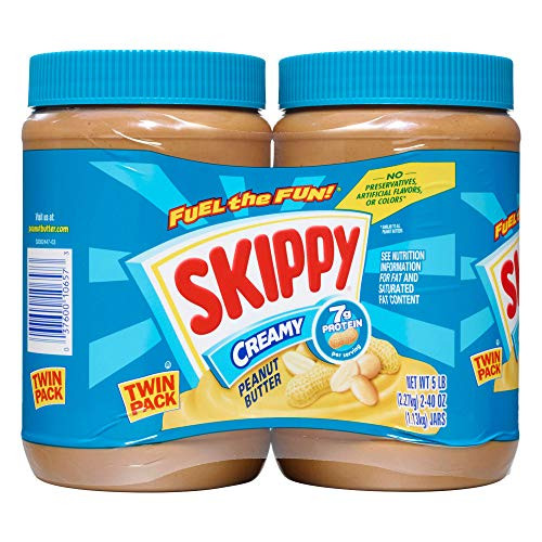 Skippy Natural Peanut Butter  Creamy  40 oz -2 ct-