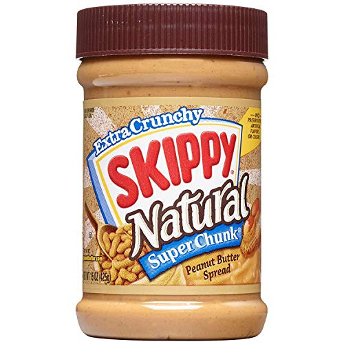Skippy Natural Peanut Butter  Super Chunky  15 oz -Pack of 3-