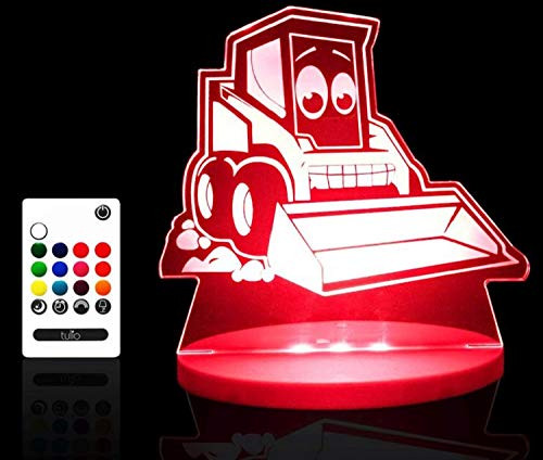 Tulio Dream Lights Happy Bulldozer Multi-Use  Multi-Color Night Light