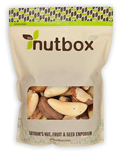 Nutbox - Raw Brazil Nuts 3 lbs  Rich in Selenium and Protein  Natural  Unsalted  Shelled  Bulk in Resealable Bags