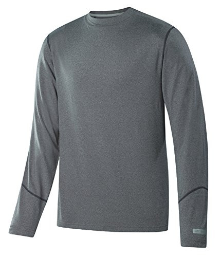 Terramar Mens Thermolator Climasense 4-Way Stretch Brushed Crew Neck Top  Heather Gray  3X-Large -54-56-