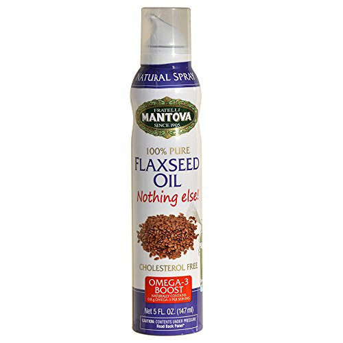 Mantova Flaxseed Oil Spray - Healthy Fats  Keto-Friendly  Great Taste - 5 Fl- Oz-  -Pack Of 1- - packed In Italy