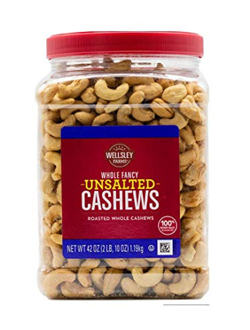 Wellsley Farms Whole Fancy Unsalted Roasted Cashews 42 Oz Wellsley Farms Whole Fancy Unsalted Roasted Cashews 42 Oz