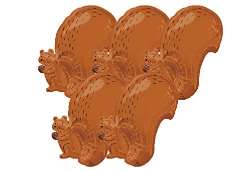 Set of 5 Adorable Brown Squirrel 36 Foil Party Balloons Set of 5 Adorable Brown Squirrel 36 Foil Party Balloons