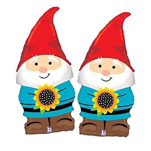 Set of 2 Adorable Lawn Gnome 34 Foil Party Balloons Set of 2 Adorable Lawn Gnome 34 Foil Party Balloons