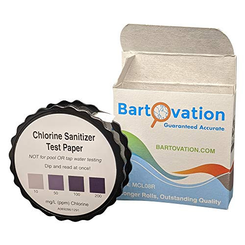 Restaurant Sanitizer Chlorine Test Paper  10-200 ppm -5 Meter Roll-