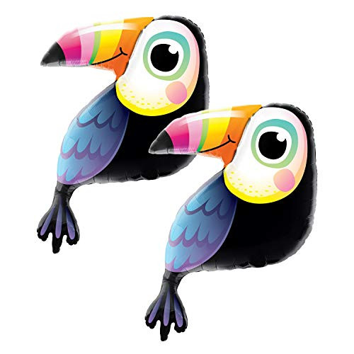 Set of 2 Colorful Toucan Jumbo 41 Foil Party Balloon