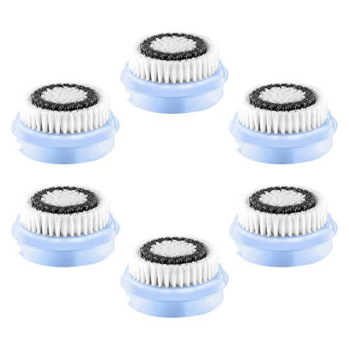 Facial Cleansing Brush Head Compatible Replacement Brush Head Facial Cleaning Tool -6 Pack-