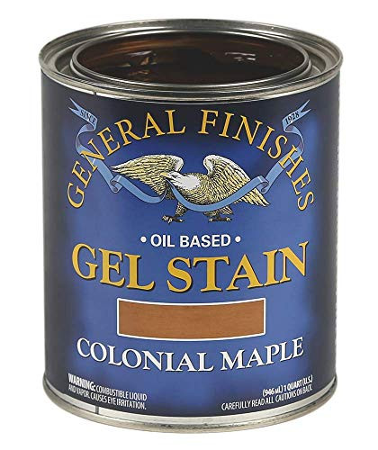 General Finishes Oil Base Gel Stain  1 Quart  Colonial Maple