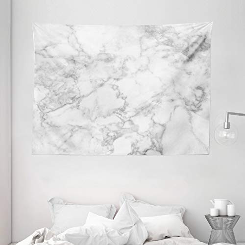 Ambesonne Marble Tapestry  Nature Granite Pattern with Cloudy Spotted Trace Effects Marble Artistic Image  Wall Hanging for Bedroom Living Room Dorm