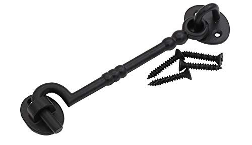 THDC Cast Iron Cabin Eye Hook  Latch For Gates  Latch For Doors  Privacy Hook  Wrought Iron Cabin Hook  Eye Latch Lock -7 -Large--