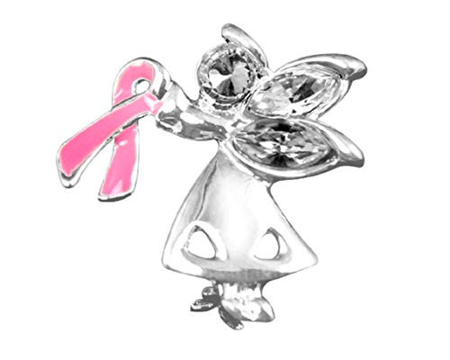 Fundraising For A Cause - Breast Cancer Awareness Pink Ribbon Angel Pins  Pink Ribbon Angel by My Side Pins for Breast Cancer Awareness  Support Grou