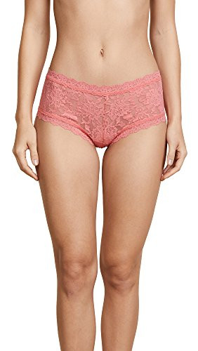 Hanky Panky Womens Signature Lace Boy Shorts  Peachy Keen  Large