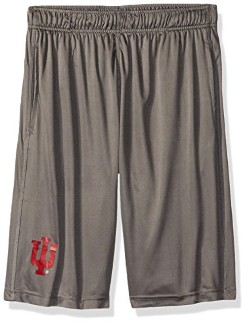 NCAA Indiana Hoosiers Mens Outerstuff Playmaker Performance Shorts Charcoal Grey Youth Large -12-14- NCAA Indiana Hoosiers Mens Outerstuff Playmaker Performance Shorts Charcoal Grey Youth Large -12-14-