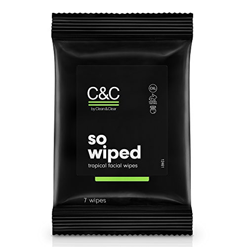 CandC by Clean and Clear So Wiped Tropical Facial Wipes  Dirt and Makeup Remover Wipes  Cleansing  Face Towelettes  Not Tested on Animals - Travel Size 7