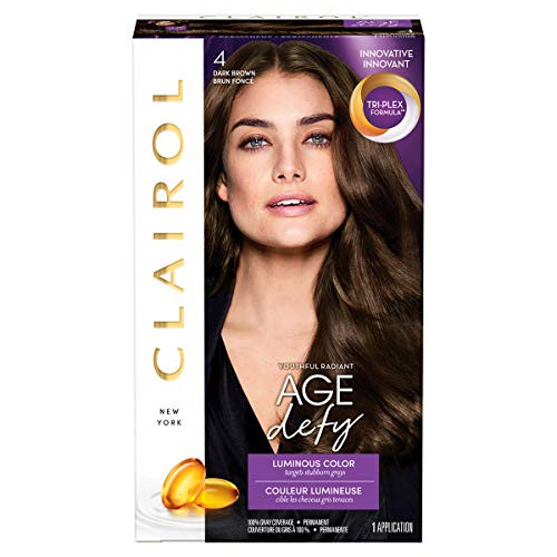 Clairol Age Defy Hair Coloring Tools  4 Dark Brown