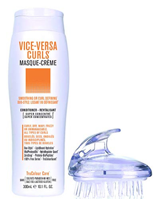 VICE-VERSA CURLS Masque-Crème -curly hair conditioner- Duo-Style Smoothing or Curl Defining - For Curly Dry Wavy Frizzy or Unmanageable Hair All VICE-VERSA CURLS Masque-Crème -curly hair conditioner- Duo-Style Smoothing or Curl Defining - For Curly Dry Wavy Frizzy or Unmanageable Hair All