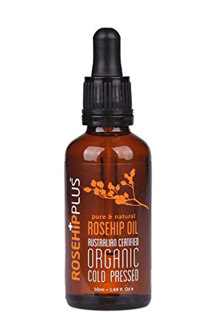 Rosehip Plus Pure and Natural Rosehip Oil Australian Certified Organic Cold Pressed 1-69 Fl Oz-