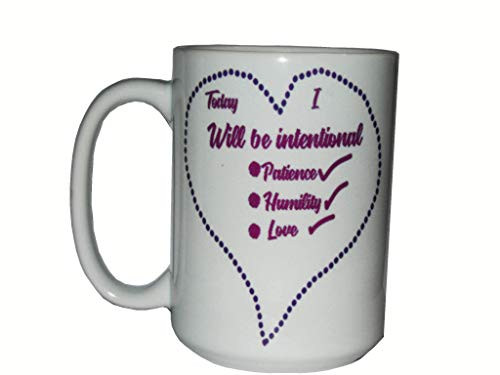 Two-Sided Coffee or Tea Mugs with Inspirational Words Im Intentional-