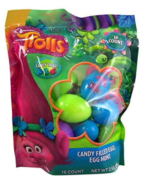 Dreamworks Trolls Candy Filled Eggs for Easter Egg Hunt 16 count Dreamworks Trolls Candy Filled Eggs for Easter Egg Hunt 16 count