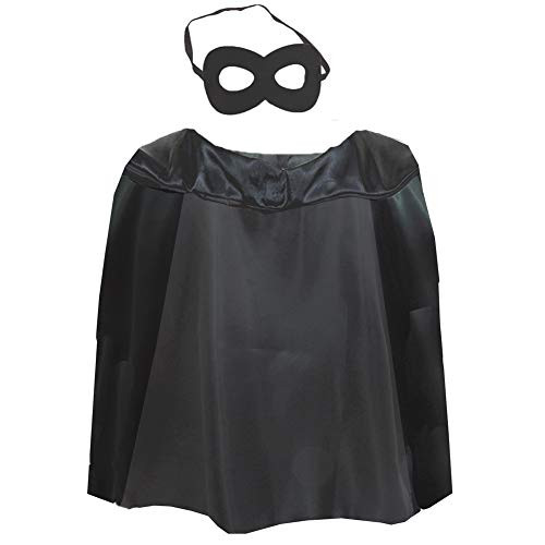 NOVELTY GIANT WWW-NOVELTYGIANT-COM Childrens Super Hero Villian Mask and Cape Black