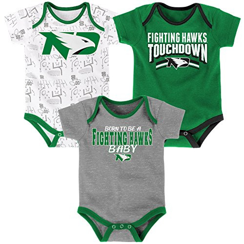 NCAA by Outerstuff NCAA North Dakota Newborn and Infant Playmaker 3pc Bodysuit Set Multi 18 Months NCAA by Outerstuff NCAA North Dakota Newborn and Infant Playmaker 3pc Bodysuit Set Multi 18 Months