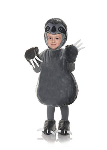 UNDERWRAPS Toddlers Sloth Plush Belly Babies Costume  Grey  Large