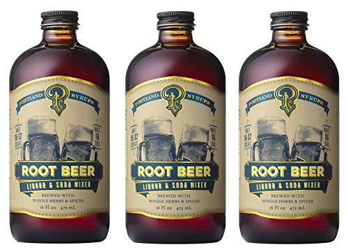 Portland Soda Works  Syrup Cocktail And Soda Root Beer  16 Ounce - 3 Pack