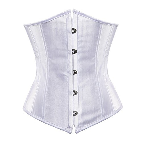 frawirshau Womens 7055 Lace Up Boned Bridal Underbust Corset Low Back XX-Large White