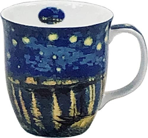McIntosh Trading Vincent Van Gogh Starry Night over the Rhone Fine Bone China Java Mug in Matching Gift Box 12 Ounces