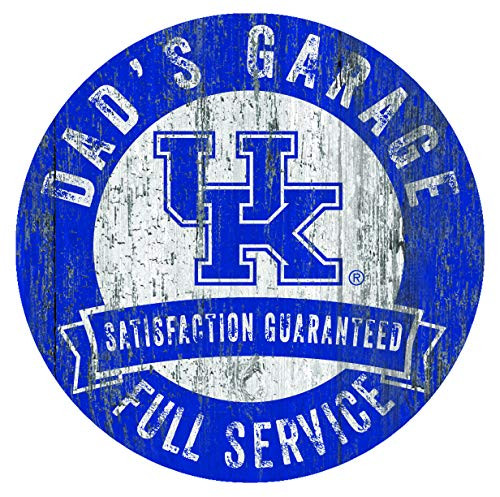 Fan Creations NCAA Kentucky Wildcats 12 Round Dads Garage Wood Sign Fan Creations NCAA Kentucky Wildcats 12 Round Dads Garage Wood Sign