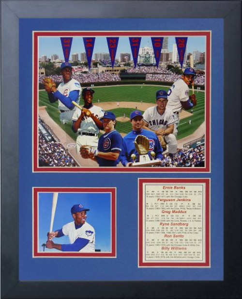 Chicago Cubs 11 x 14 Framed Photo Collage by Legends Never Die Inc- - Retired s Chicago Cubs 11 x 14 Framed Photo Collage by Legends Never Die Inc- - Retired s