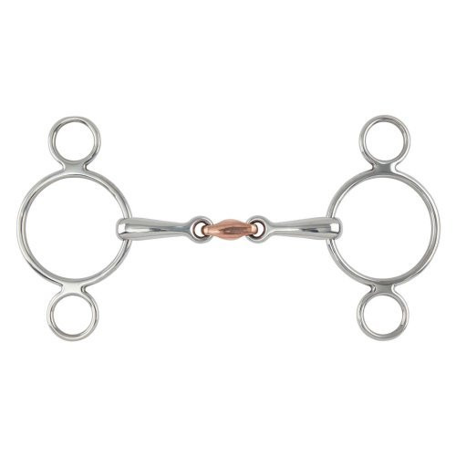 Shires Two Ring Copper Lozenge Gag 5-5