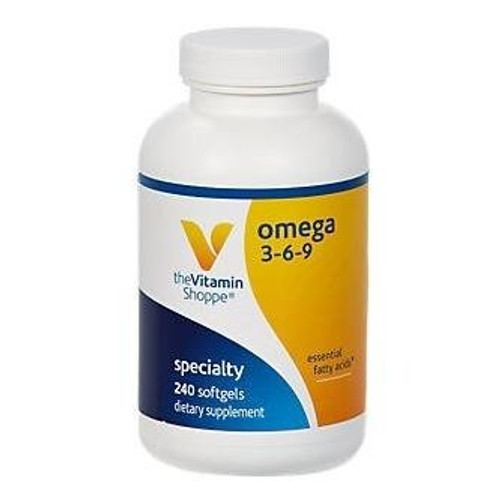 The Vitamin Shoppe Omega 369  Omega Essential Fatty Acid Supplement That Supports Healthy Heart Function  Omega3 EPA DHA -240 Softgels-
