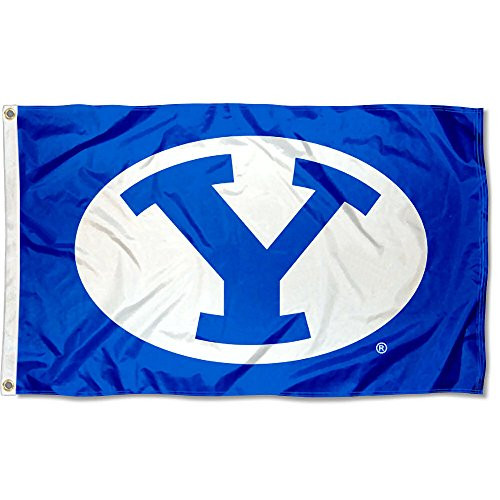 College Flags and Banners Co- Brigham Young Cougars Royal Blue Flag