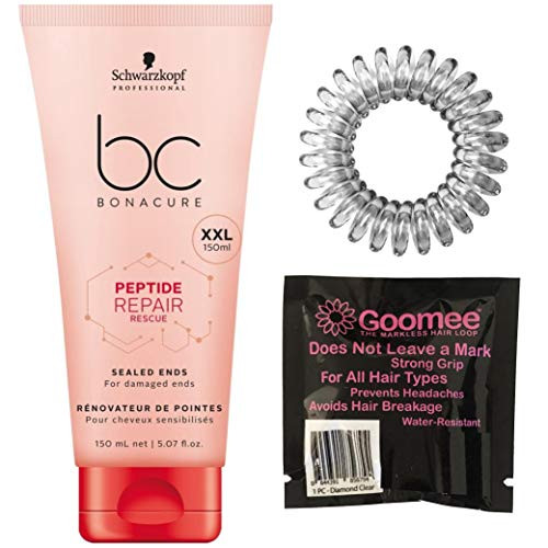 Bundle - 2 items Schwarzkopf BC Bonacure Peptide Repair Rescue Sealed Ends 5fl-oz - 150ml XXL and Goomee The Markless Hair Loop Single Diamond Clear Bundle - 2 items Schwarzkopf BC Bonacure Peptide Repair Rescue Sealed Ends 5fl-oz - 150ml XXL and Goomee The Markless Hair Loop Single Diamond Clear
