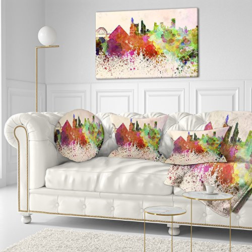 Designart PT6615-40-20 Memphis Skyline Cityscape Canvas Artwork Print, Purple, 40x20 Designart PT6615-40-20 Memphis Skyline Cityscape Canvas Artwork Print, Purple, 40x20