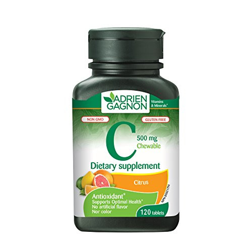 Adrien Gagnon - Vitamin C 500 mg Natural Non-GMO Immune System Support Citrus Flavor 120 Chewable Tablets Adrien Gagnon - Vitamin C 500 mg Natural Non-GMO Immune System Support Citrus Flavor 120 Chewable Tablets