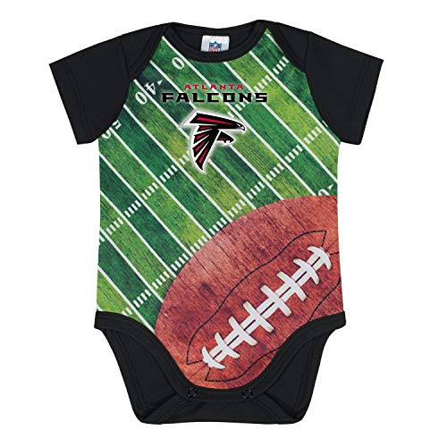 NFL Atlanta Falcons Unisex-Baby Short-Sleeve Bodysuit  Black  3 Months