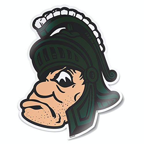 NCAA Vintage and Popular Car Decals from Nudge Printing -Michigan State University - Full Color Gruff Sparty  3-75 Wide x 4-5 Tall-